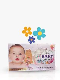 Soft Touch Baby Gift Box Mini for newborns, pink baby gift set with soft essentials, Khareedo Pakistan check on delivery service