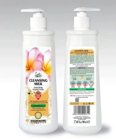 Soft Touch Cleansing Milk 500ml pump bottle for gentle face and body cleansing, enriched with natural ingredients, ideal for removing makeup and impurities from normal, dry, dull, and combination skin types in Pakistan.