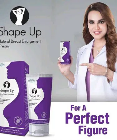 Shape Up Natural Breast Enlargement Cream with almond oil, shea butter for firmer, fuller breasts, available with Check on Delivery via Khareedo | Kharedo in Pakistan.