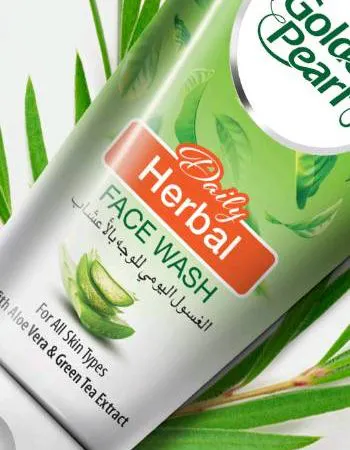 Golden Pearl Herbal Face Wash 75ml tube for refreshed and glowing skin with natural ingredients. Buy online via Khareedo and Kharedo with Check on Delivery.