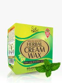 Soft Touch Herbal Cream Wax Eco. Pack 200gm kit for natural no-heat hair removal, includes cream jar, fabric strips, and soothing after-wax lotion sachet.
