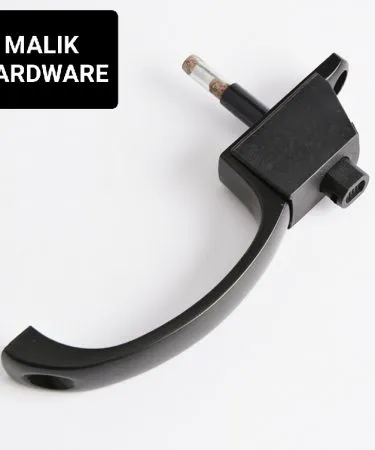 Black UPVC Aluminum Sliding Window Push Door Handle - ULW China Aluminum Alloy Modern Window Handle with Finger Design