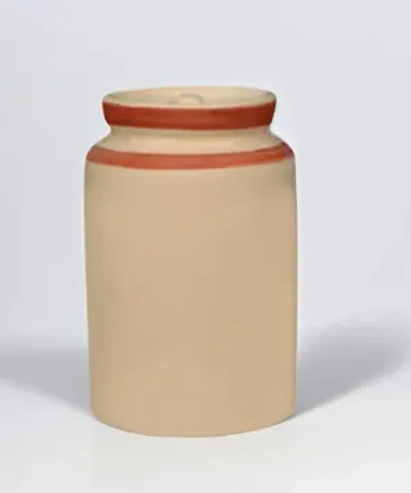 Traditional Ceramic Achar Jar Martaban 8 Pound with Lid for Muraba and Pickle Storage