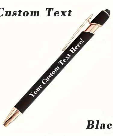 Premium customized metal pen in an elegant gift box, perfect for corporate branding or personalized gifts, featuring a smooth, sleek design.