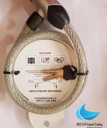 Heavy Duty Motorcycle Bike Wire Lock with Steel Cable and 2 Keys for Anti-Theft Safety, PVC Coated Wirelock