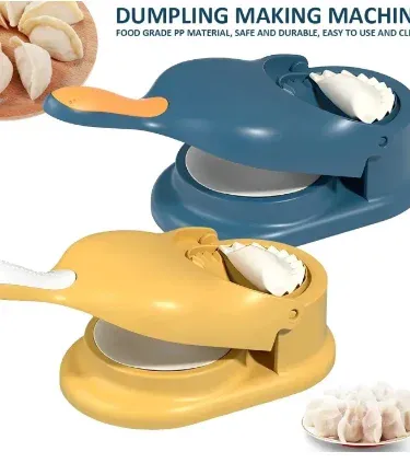 2-in-1 large dumpling samosa momo maker machine manual dough press tool for kitchen