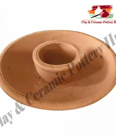 Birds Feeding Clay Pot with two distinct sections for water and bird seed, crafted from pure clay for natural cooling, ideal for summer bird care and hydration.