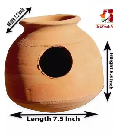 Fisher-Parrot-Breeding-Nest-Clay-Pots-Durable-Natural-Makti-Cockatiel-Nesting-Easy-Clean