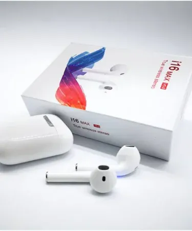 i16 Max v5.0 True Wireless Stereo Earbuds with Charging Case | Premium Bass, Noise Cancelling TWS for Gaming | Khareedo Pakistan