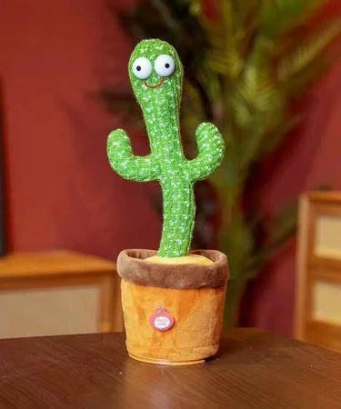 Interactive Dancing & Singing Cactus Toy with Recording for Kids - Mimicking and Musical Fun