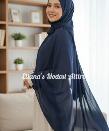 Soft and elegant Chiffon Hijab in Stoller style, perfect for comfortable daily wear and enhancing modest fashion outfits.