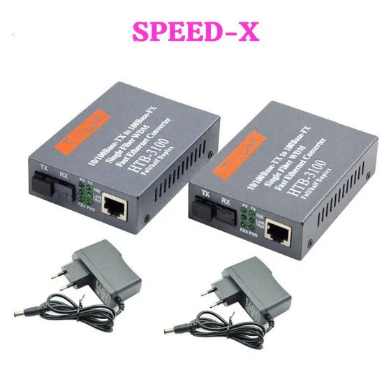 Speed-X Gigabit Media Converter 10/100/1000 Netlink Fiber Optic Ethernet Converter 20km Range Khareedo Pakistan