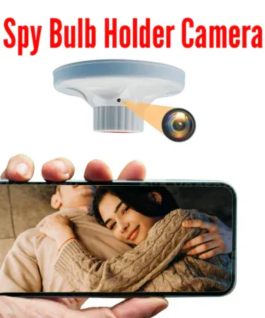 FREDI HD PLUS 1080P WiFi Spy Camera Holder with Audio, Live Feed, Motion Detection, and iWFCam APP for discreet home and office security