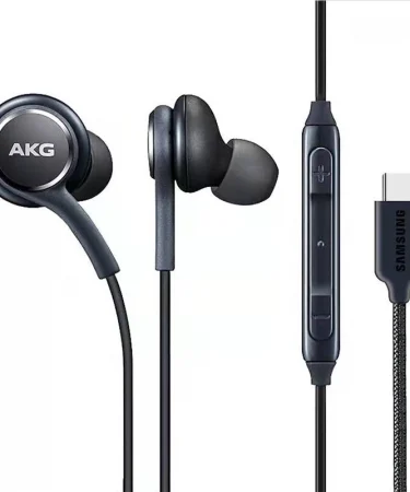 AKG Tuned USB-C Earphones with Deep Bass, Built-in Mic, and Volume Control for premium audio experience on Type-C devices