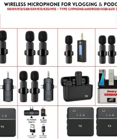 Original Wireless MIC SX8 single microphone for Type C, IOS, Android devices, ideal for interviews, vlogging, and podcasts.
