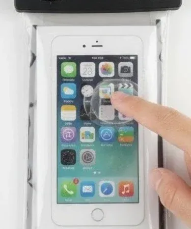 Black Waterproof Floating Phone Pouch with Lanyard for iPhone, Samsung, Google; Universal Dry Bag for Swimming, Beach, Rafting, Kayaking; IPX8 Certified Floating Phone Protector