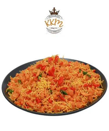 KKM Bhail Puri ready snack with crispy puris, tangy spice & chutney mix, authentic Pakistani street food flavour for instant chaat