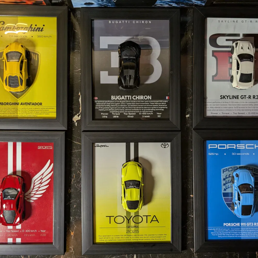 Porsche 911 GT3 3D Car Frame | Diecast Metal Car Wall Frame for Room ...