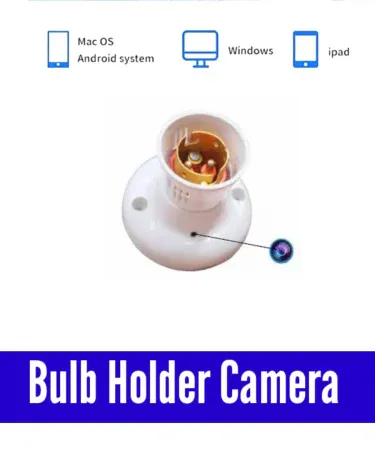 1080P HD Magnetic WiFi Bulb Holder Spy Camera with Night Vision, Voice Recorder, and Motion Detection for discreet security in Pakistan – Available at Khareedo Kharedo
