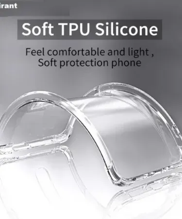 Tecno Spark 20 Transparent Back Cover Soft Crystal Clear Case with Four Sides Bumper Protection showing precise cutouts and sleek design for Tecno Spark 20 mobile phone.