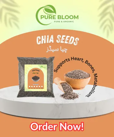 Premium Chia Seeds 100% Pure Natural for Weight Management Digestion Energy Omega-3 Fiber Protein | Khareedo Kharedo Pakistan