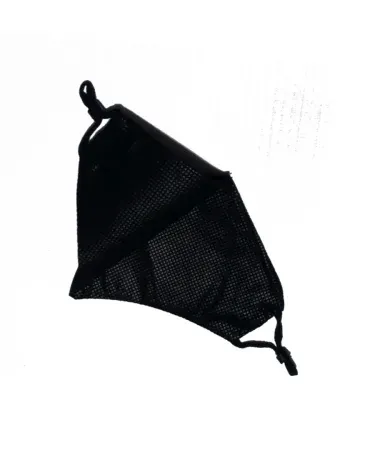 Small Size Black Reusable Face Mask for Women and Teens with adjustable ear loops on a clean background, showcasing the contoured 3D design and breathable Washing Wear & Lawn Mix fabric.