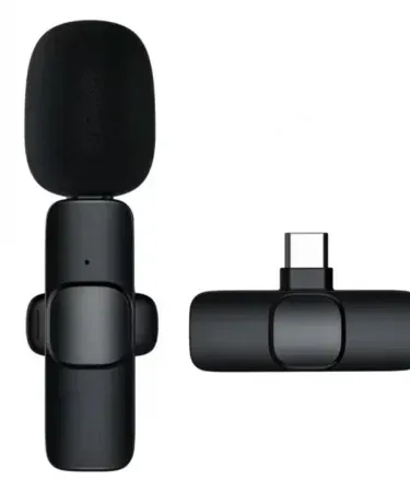 K8 Wireless Microphone for Type C devices, plug and play single mic 2025 model, ideal for vlogging, content creation, and online meetings in Pakistan