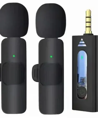 K9 Dual Wireless Lavalier Microphone USB Type-C Plug & Play with Noise Reduction for YouTube, Vlogging, Interviews - Mini Lapel Mic for Phones