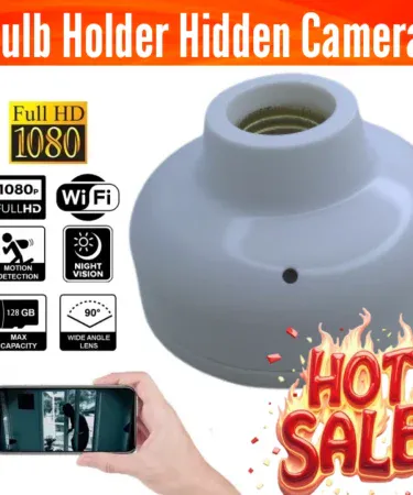 PRO Bulb Holder CCTV Camera 1080p Mini WiFi Camera HD Micro Voice Recorder Wireless Surveillance IP Camera, discreet security device, Khareedo Pakistan