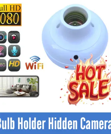 2017 Spy Net Bulb Holder Wifi Camera HD Wireless CCTV V38 App Mini Home Security Camera with Stand