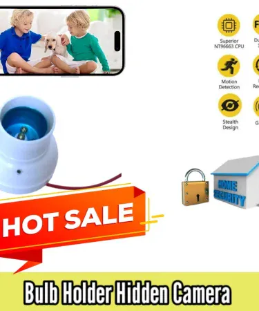 1080P HD WiFi Wireless Bulb Holder CCTV Camera 2025 for smart home security with video and voice recorder