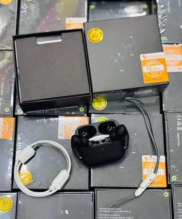 Air Buds Pro 2 wireless earbuds, premium active noise cancelling earphones, Bluetooth 5.3, long battery life, sleek white design, audio accessory Pakistan, original Khareedo