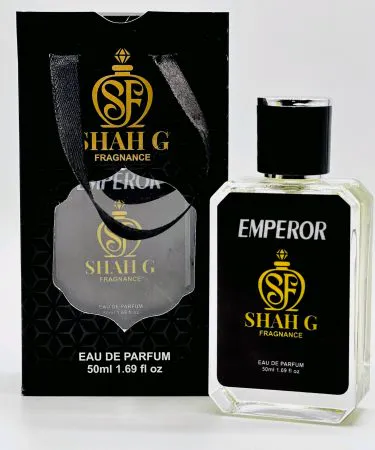 EMPEROR PERFUME luxury design bottle, premium long-lasting men's fragrance with bold royal musk and woody notes, available with check on delivery.