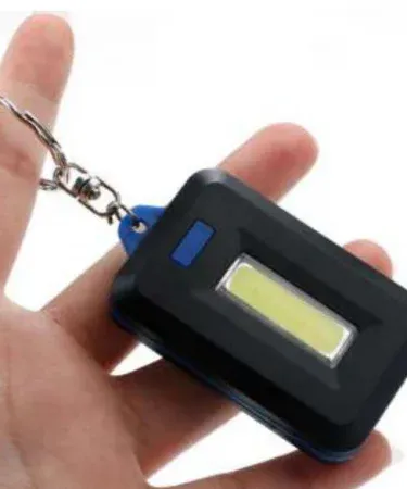Sleek black portable mini LED light keychain torch (Model LKCA19) for car interior and everyday use, available on Khareedo/Kharedo.