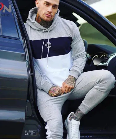 SA Garments Contrast Panel Cotton Fleece Tracksuit for Men and Women, casual imported apparel, comfortable activewear