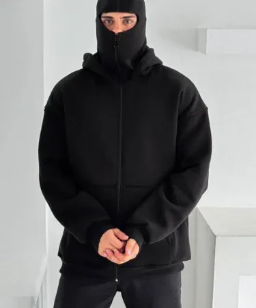 Fleece Balaclava Hoodie with Zipper | Warm Winter Face Mask for Men and Women | Imported 380gsm Casual Hood in Pakistan