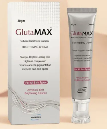 GlutaMax Brightening Cream for radiant skin, reducing dark spots and evening complexion.