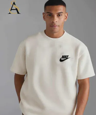 Nike Men's Air Jordan Drop Shoulder Printed T-shirt, Polestar Fleece, 280 GSM, men's casual wear, printed tee, comfortable fit, black.