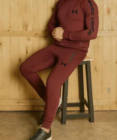 SA Garments Winter Under Armour Style Jacket Track Suit for men and women, imported polyester fleece fabric, ideal for cold weather activewear and casual wear.