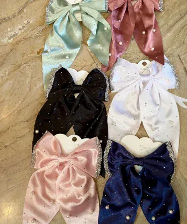 1-pc-big-floral-silk-hair-bow-women-girls-ribbon-tie-embellished-hair-accessory-khareedo-pakistan