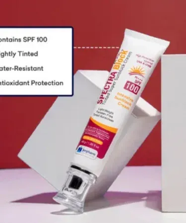 Spectra Block Max SPF 100 PA+++ Tinted Super Sunblock Cream 40g by Jenpharm - High Protection UVA UVB, Water Resistant, Paraben-Free Sunscreen for All Skin Types