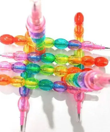 Brick Non-Sharpening Stack Rainbow Colour Pencil for Kids with 7 Pearl Moti nibs, vibrant colors, and stackable design.