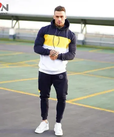 SA Garments Contrast Panel Cotton Fleece Tracksuit for Men and Women, casual imported apparel, comfortable activewear