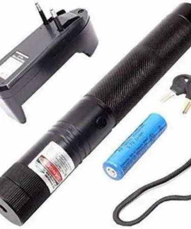 High-visibility Green Laser Pointer with 520nm wavelength for presentations and astronomy, available on Khareedo and Kharedo with check on delivery in Pakistan.
