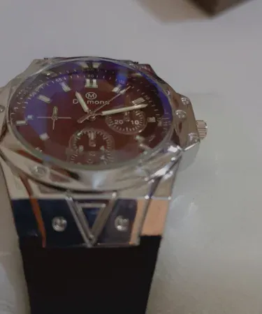 High Quality Premium Men's Wrist Watch with Black Band and Brown Dial - Elegant Design for Formal Wear