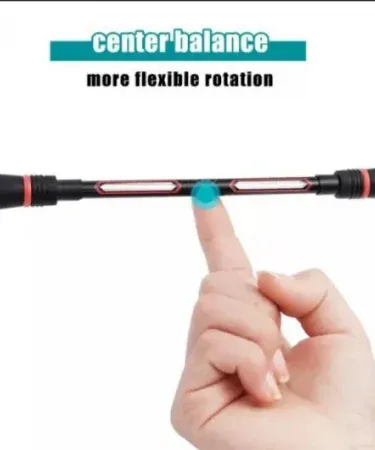 Dual-Use Pen Spinning Stick in red, purple, yellow, and blue colors, showcasing its balanced design for smooth spinning and comfortable writing, Model A153.