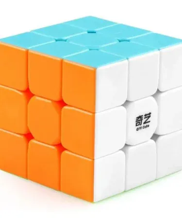 QiYi Rubik's Cube 3x3 Stickerless Magic Speed Puzzle Toy for Kids & Adults - Fast, Smooth, Brain Teaser, Improve Memory & Skills