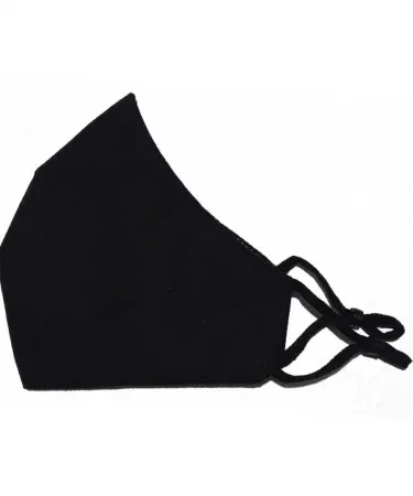 Large Size Reusable Black Face Mask for Adults with Adjustable Ear Loops and Durable Grid Pattern Fabric for Daily Protection