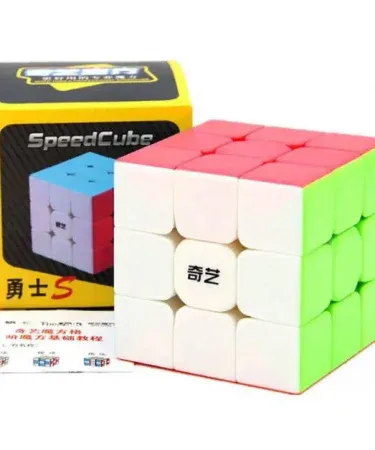 QiYi Rubik's Cube 3x3 Stickerless Magic Speed Puzzle Toy for Kids & Adults - Fast, Smooth, Brain Teaser, Improve Memory & Skills