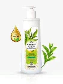 Soft Touch Soothing Lotion 500ml with Tea Tree Oil, Eucalyptus, Chamomile, Menthol & Allantoin for anti-itch, anti-rash, anti-bacterial skin soothing and protection.